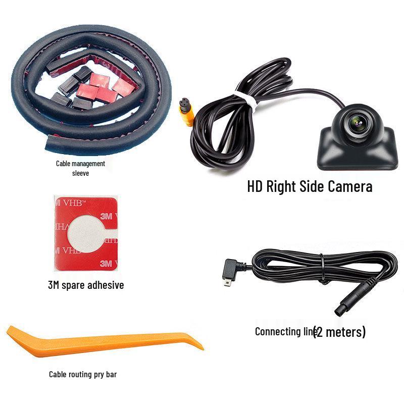 1080P Rearview Camera: 360° Driving Recorder with Blind Spot Streaming, HD Night Vision, and Reversing Image