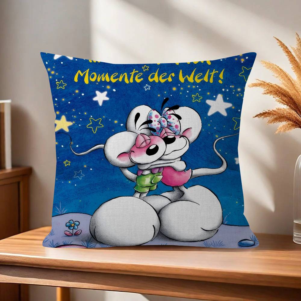 Cartoon DDiddl love cute kawaii Pillowcase toon Gift Cushion Cover Bedroom Home Sofa Chair Seat Decor pillow case