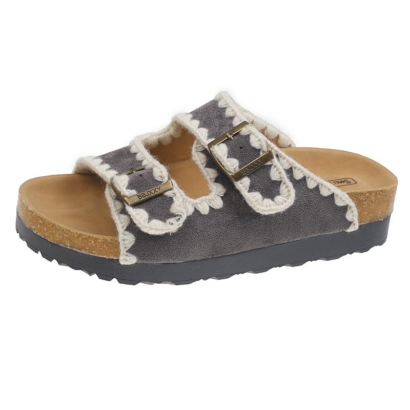 Fashion Flat Slippers Women Men Slippers Luxury Indoor Bottom Non Slip Cork Slippers Women's Beach Outdoor Home Flip Flops Sandals