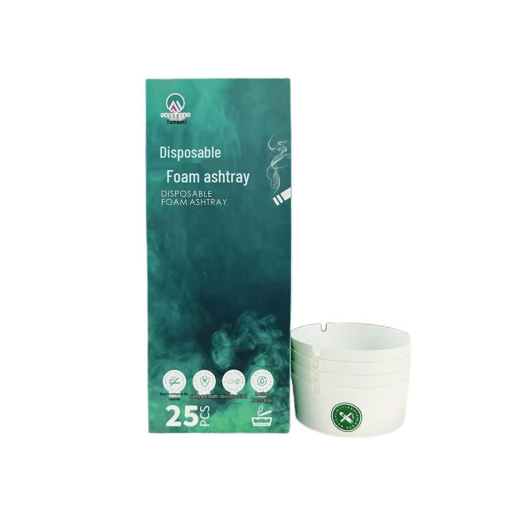 Eco-Friendly Disposable Foam Ashtray for Home, Office, and Hotel Use