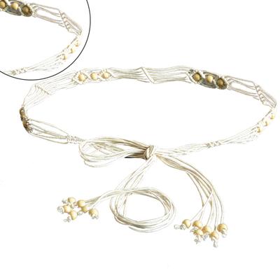 Bohemia Handmade Beads Braided Rope Women Waist Belt Strap Dress Slim Waistband