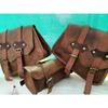 Leather Motorcycle Bags 3 Pouch Side Three Panniers ( 2 Saddel Bag+1 Tool Bag)