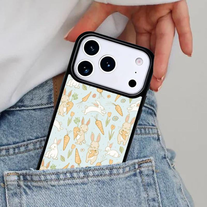 

Милый Кролик Заяц мягкий Чехол для Телефона для iPhone 16e 15 14 13 12 17 Pro Max Plus Air 17pro Чехол Coque iPhone17 Pro Max