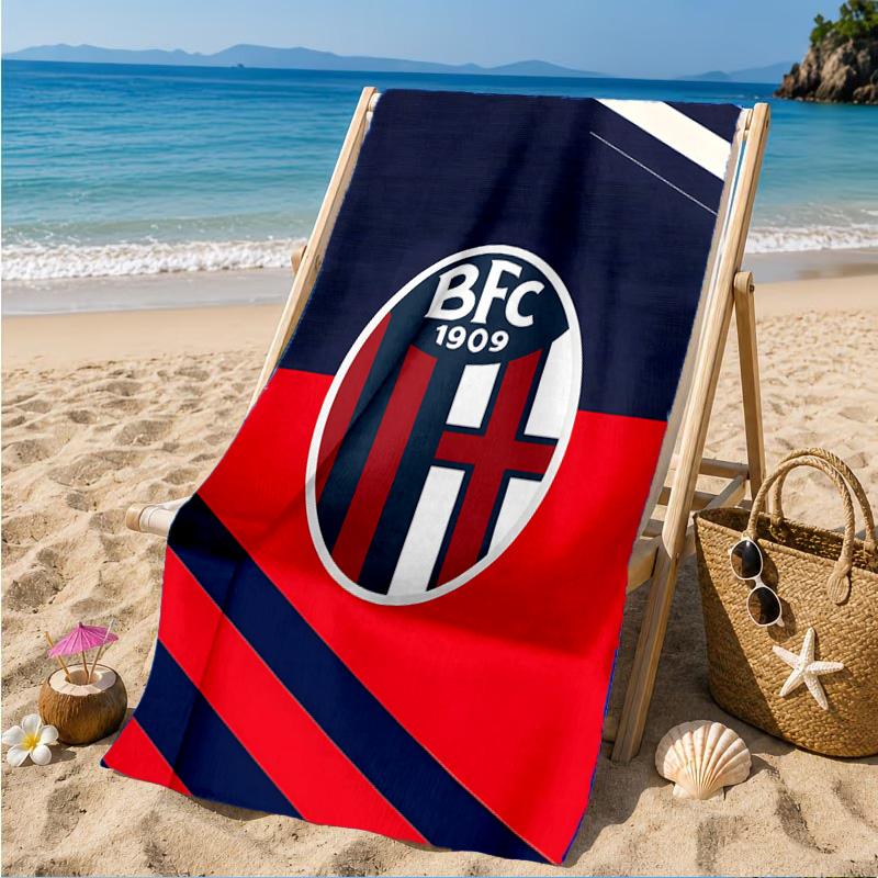 Milan Football Club Printed Microfiber Beach Towel, Soft And Absorbent, Quick-Dry, Ideal for Summer Travel, Beach Essential, Swimming Pool