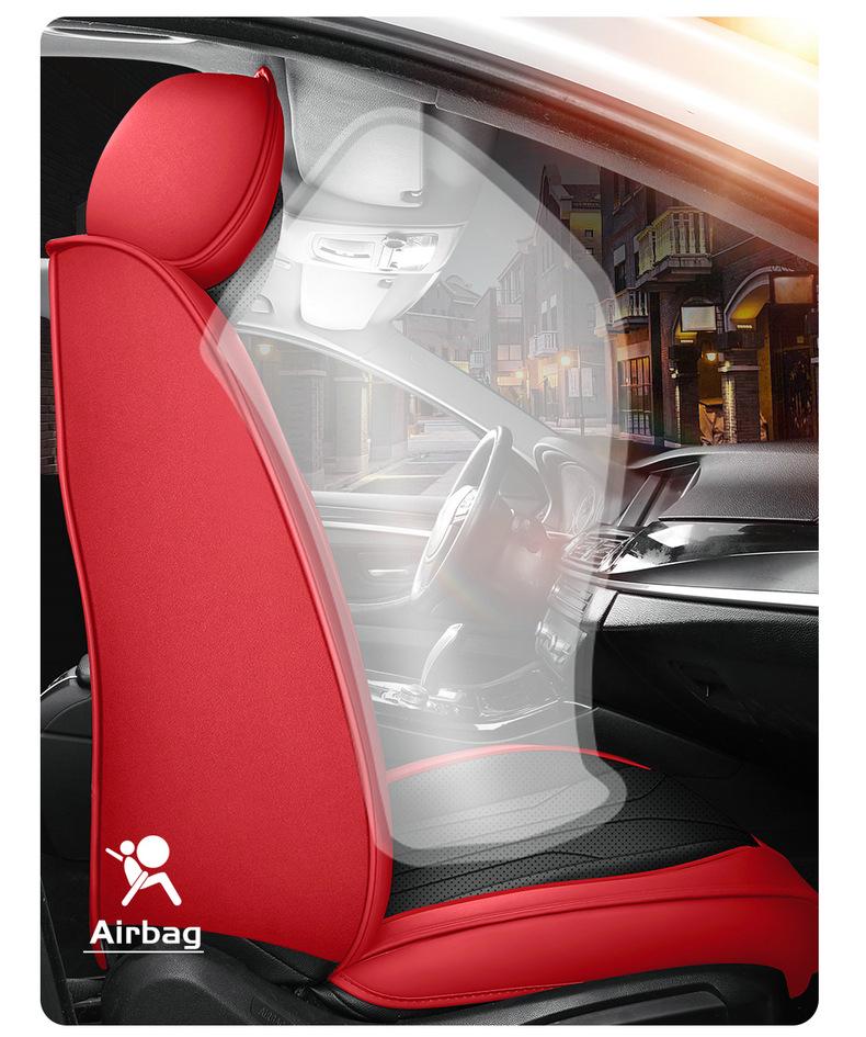 Universal Nappa Leather Car Seat Cushion and Cover - All-Season Full Surround Design