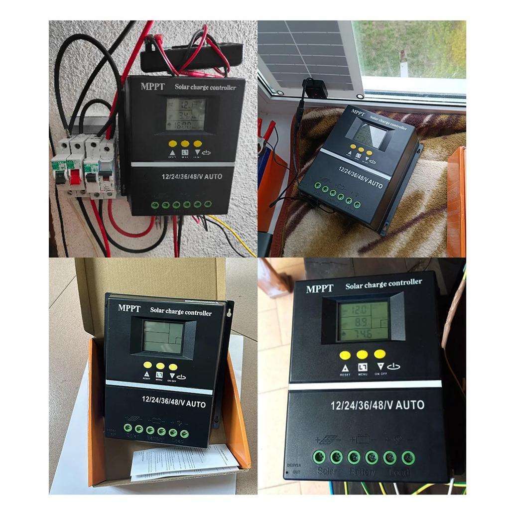 Practical Advanced MPPT Solars Charging Controllers 150A Capacity Auto Voltages Regulation Accessory With Batteries