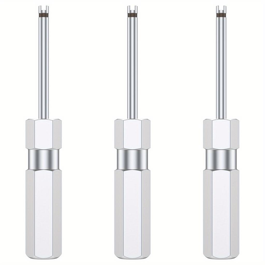 Heavy Duty Tire Valve Stem Core Remover Tool 3Pcs Set for Car Bicycle Motorcycle Tire Repair Essential Accessories Screwdriver