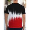 Gradient Color T-Shirt, Summer Men'S T-Shirt, Mountain Pattern, Men'S Crewneck Short-Sleeved Top Suitable for Outdoor Recreation