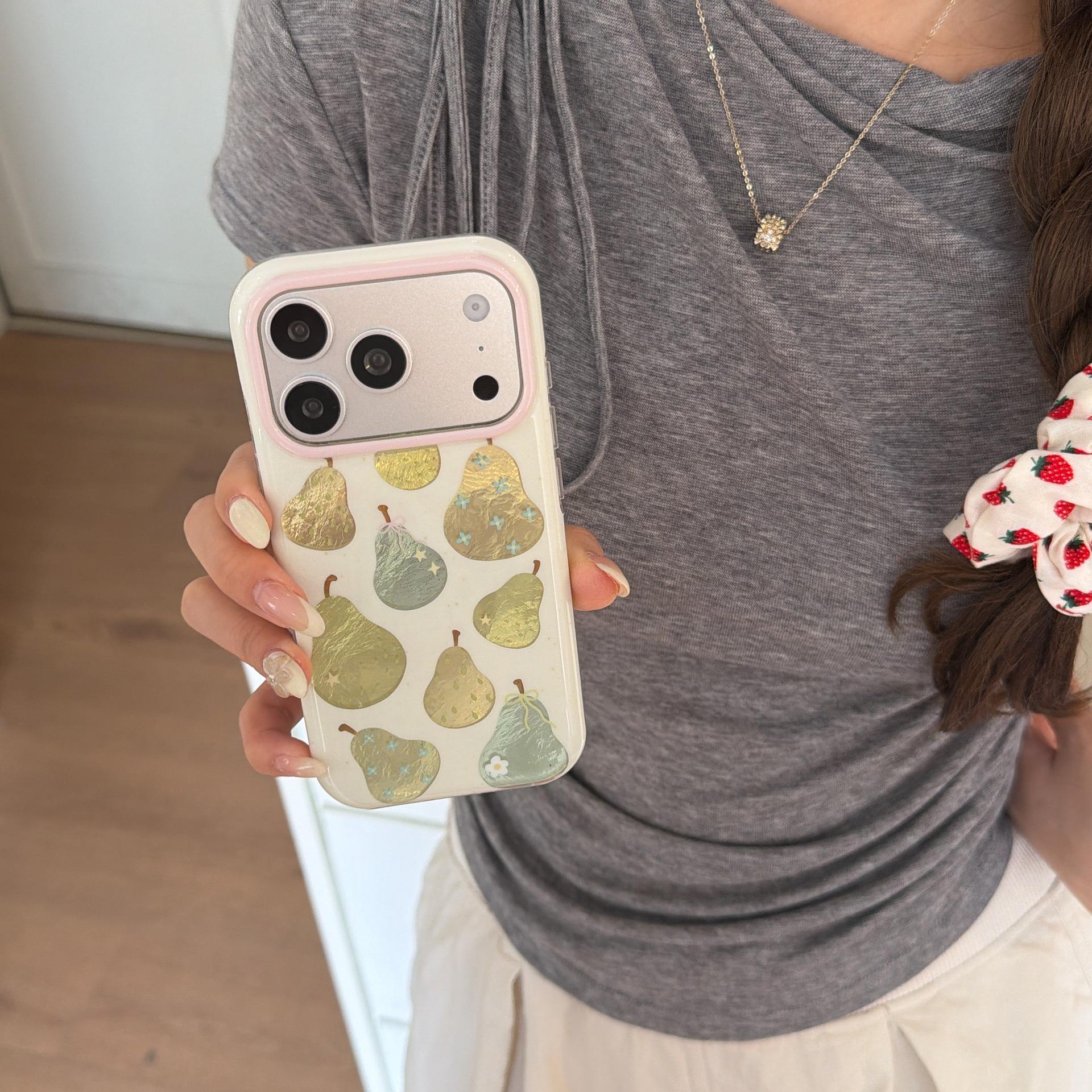 Summer Pearl Laser Full-Screen Case for iPhone 15/16/17 Pro Max iPhone 15 Pro Max