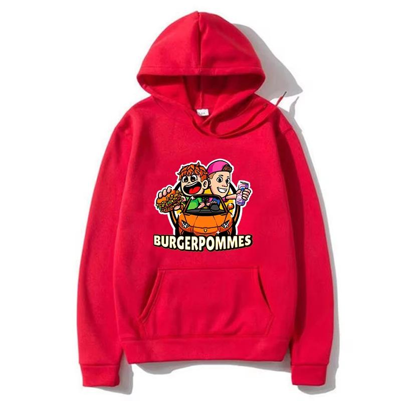 Neue Bequeme Lässige Hip Hop Streetwear Unisex Sweatshirts Druck Kapuzenpullover Herren Burgerpommes Icrimax Grafik Männer/Frauen Kapuzenpullover