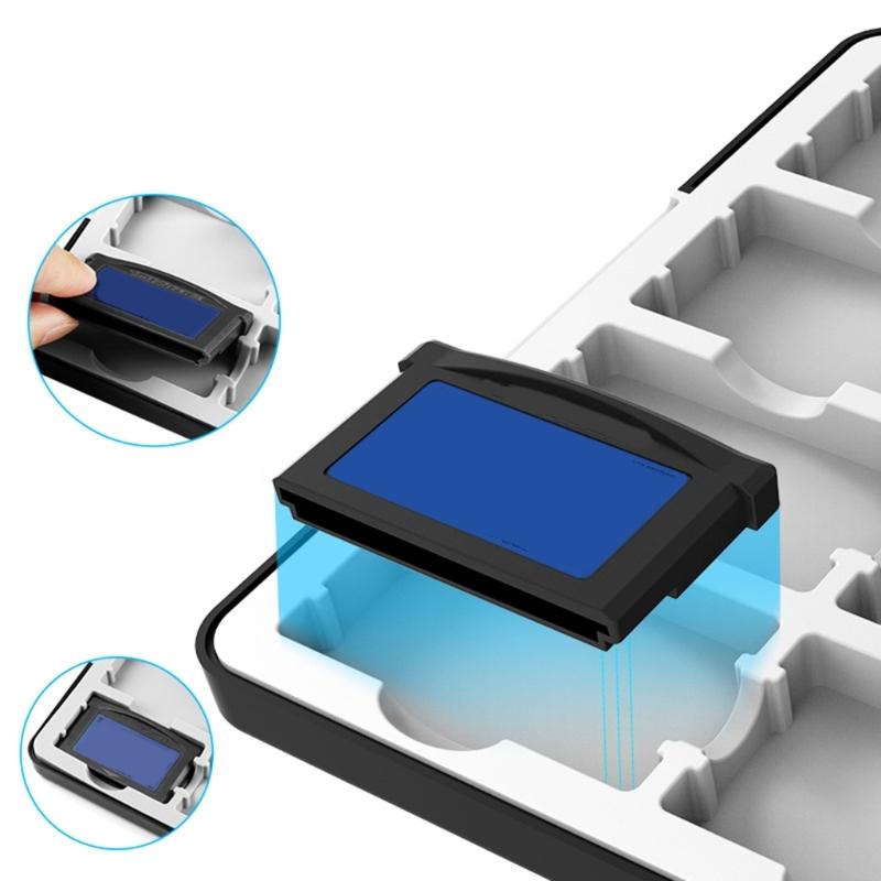 Protective Game Cartridge Storage Case Container Featuring 16 Slots Waterproof Shockproof Design Compact And Portable