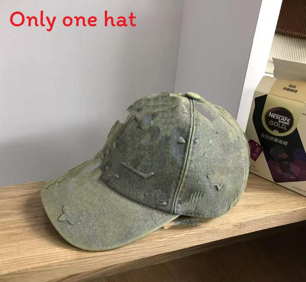 Denim Baseball Cap With Letter Print And Adjustable Fit For Casual Men Women