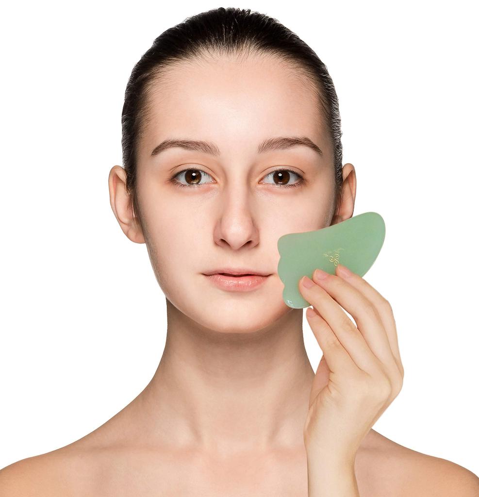 Natural Stone Gua Sha Guasha Plate Facial Massage Guasha Small Face Lift Up Face Massager Mina Heal -