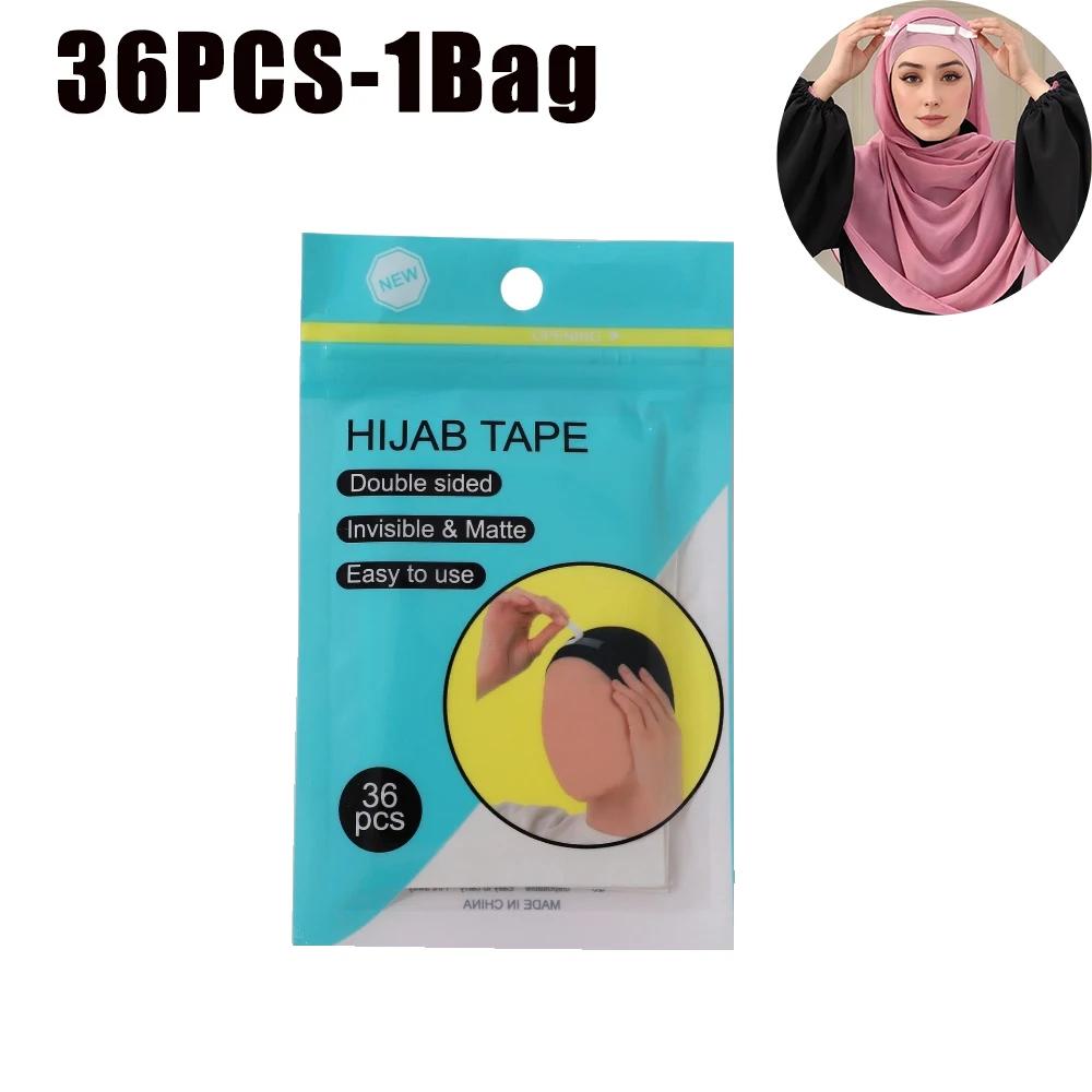

36pcs/Bag New Invisible Thin Tape Scarf Fixed Durable Double Sided Tape Muslim Women Non-slip Waterproof Portable Tape Hijabs