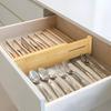 VaeFae Bamboo Drawer Adjustable Clothes Drawer Expandable Separator for Storage Divider, Organizer, (42.2-55.2cm) Bedroom/Bathroom/Kitchen/Office