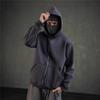 Men's Full Zip Balaclava Hoodie Casual Hip Hop Style Jacket For Outdoor