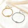 Stainless Steel Couple Jewelry Double Layer Knot Bracelets for Women Men Snake Bone Chain Couple Bracelet Valentine's Day Gift
