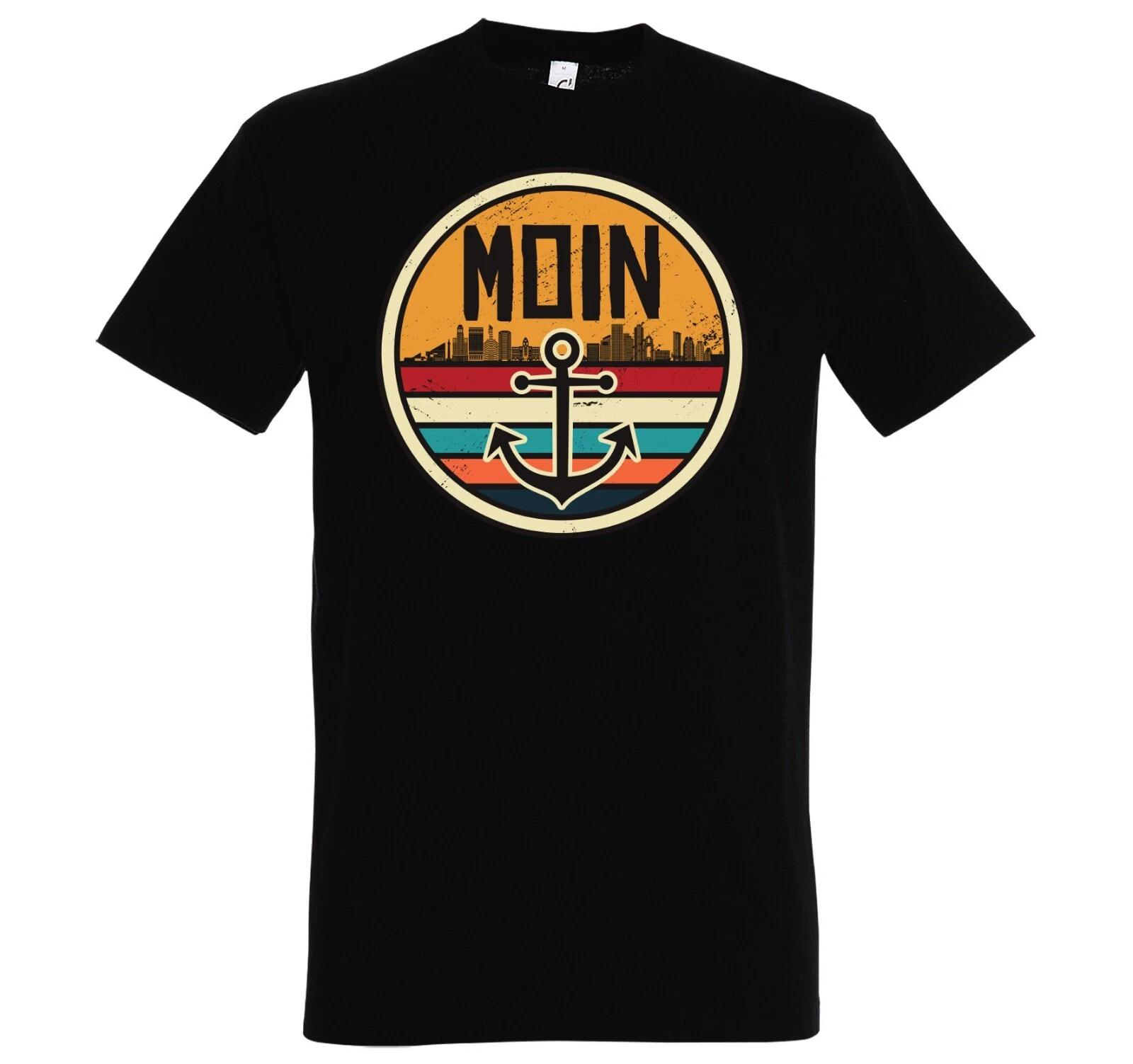 Youth Designz Moin Anker Men s T-Shirt with Print Port of Hamburg Home Saying 2XL