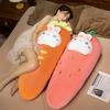 New Carrot Strawberry Rabbit Plush Toys Cozy Soft Big Size Cartoon Throw Pillow Soothing Sleeping Companion Cute Home Decor