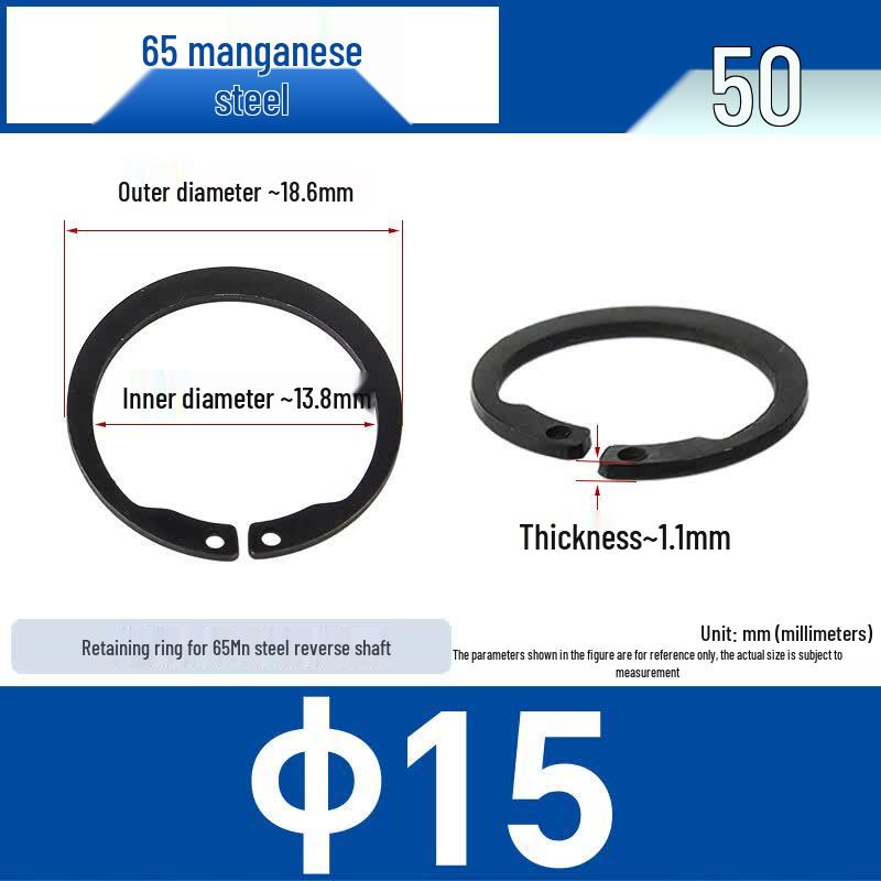 Elastic Retaining Ring for Reverse Shaft