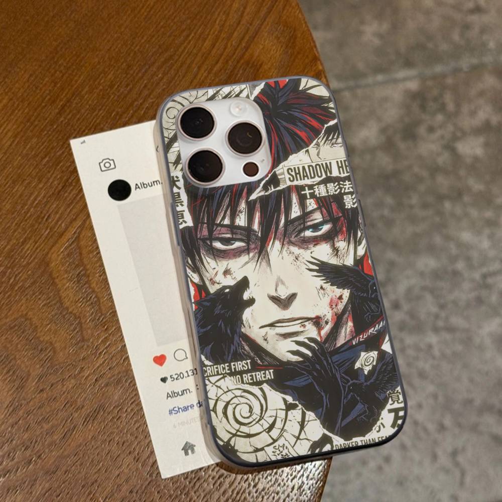 Anime F-Fushiguro M-Megumi Phone Case For IPhone 16 15 17 Pro 11 12 13 14 Pro Max Plus Soft Ripple Silicone Cover Shell