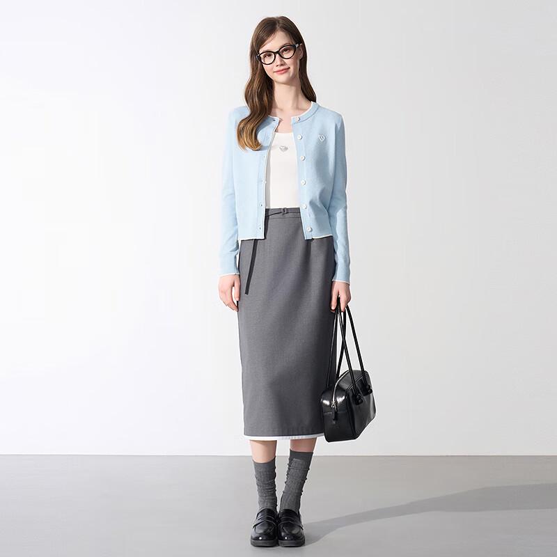 LEDING 2025 Heart Embroidery Knit Cardigan