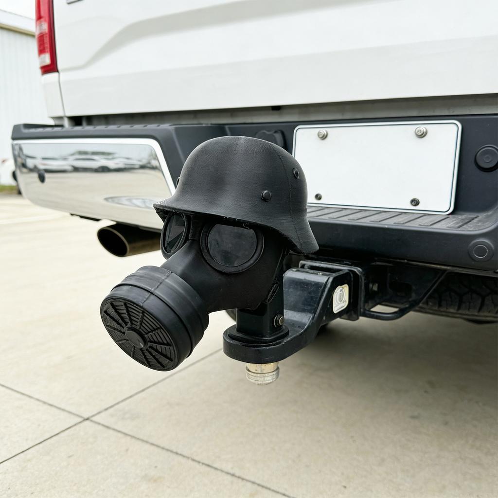 Ковпачок для зчіпного пристрою причепа, Ковпачки для ступиці причепа, Захисний ковпачок для фаркопа (форма протигаза), Універсальна заглушка для дишла