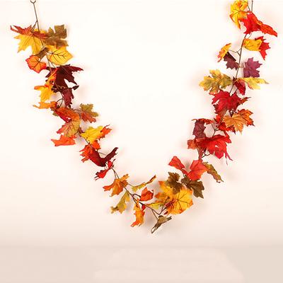 Künstliche Herbst Ahornblätter Ranke Girlande Hängepflanze für Zuhause Garten Wand Türbogen Hintergrund Hochzeitsfeier Dekoration