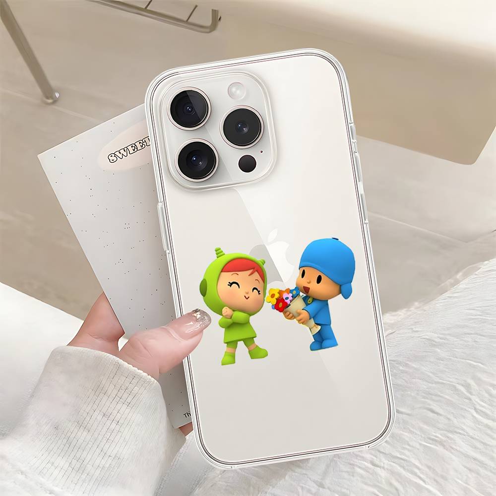 Süße P-POCOYO Handyhülle Für Iphone17 16 15 11 13 14 Pro Max 7 8 Plus X Xr Xs Max Se2020 12mini Transparente Abdeckung