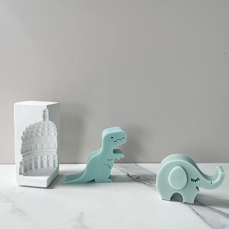 Dinosaur Candle Molds, Animal Theme Resin Molds for DIY Candle Soap Gypsum Ornaments Cake Fondant Decorations Baking