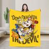 Cupheads And Mugman Flannel Blanket Shooting Game Fashion Throw Blankets for Home Hotel Sofa 150*125cm Bedspread,