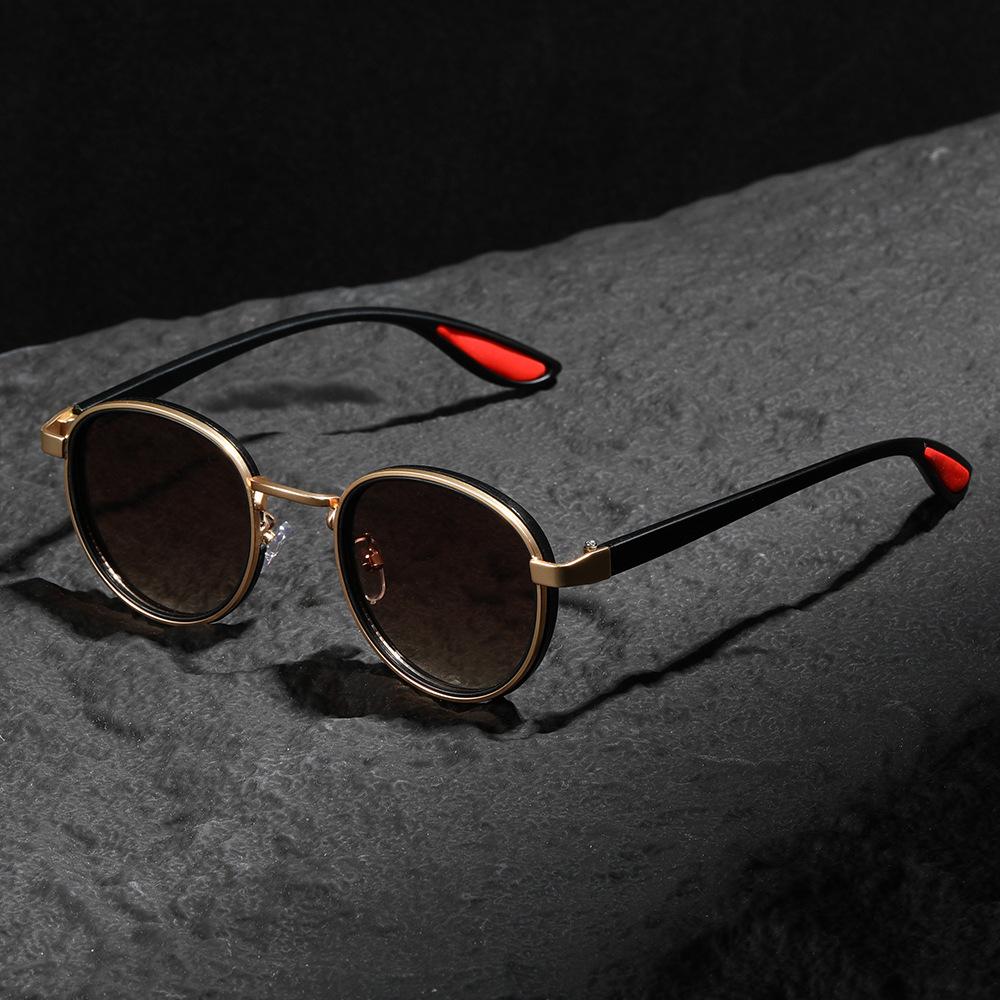 

Vintage Round Sunglasses 2026 Fashion Classic Gradient Outdoor Shades Trendy Luxury Brand Design Metal Rim Sun Glasses