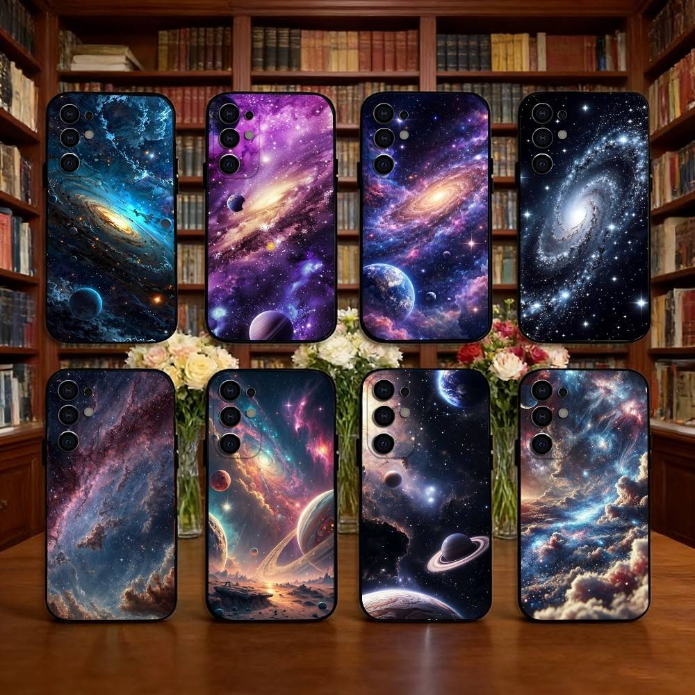 Galaxy Universe Phone Case For Samsung S25,S24,S21,S22,S23,S30,Ultra,S20,Plus,Fe,Lite,Note,10,Black Cover