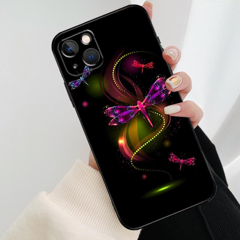 

Colorful Dragonfly Phone Case For iPhone 17 Pro Max 14 13 12 11 15 16 Pro Max mini 15 16 Plus 16e 17 Air Cover iPhone 11Pro MAX