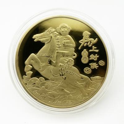 Moeda Comemorativa de Metal Cavalo-Medalha do Cavalo do Zodíaco em Relevo 3D, Pequeno Presente de Feriado-Moedas Não Circulantes