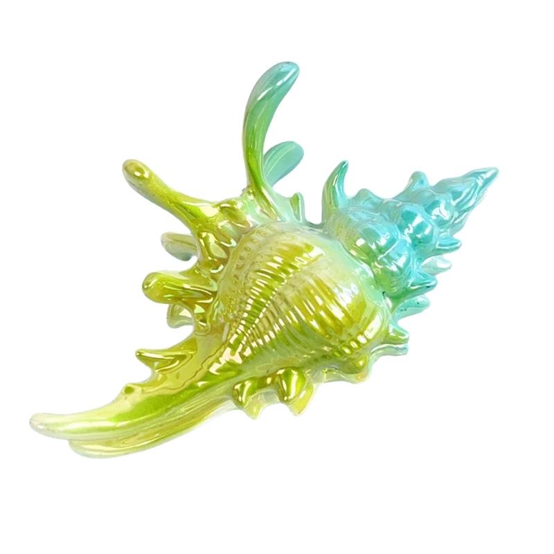 Vibrant Conch Charm Hair Claw Hairpin For Women Summer Vacation Headdress Securely Hold Beach Styling Tool