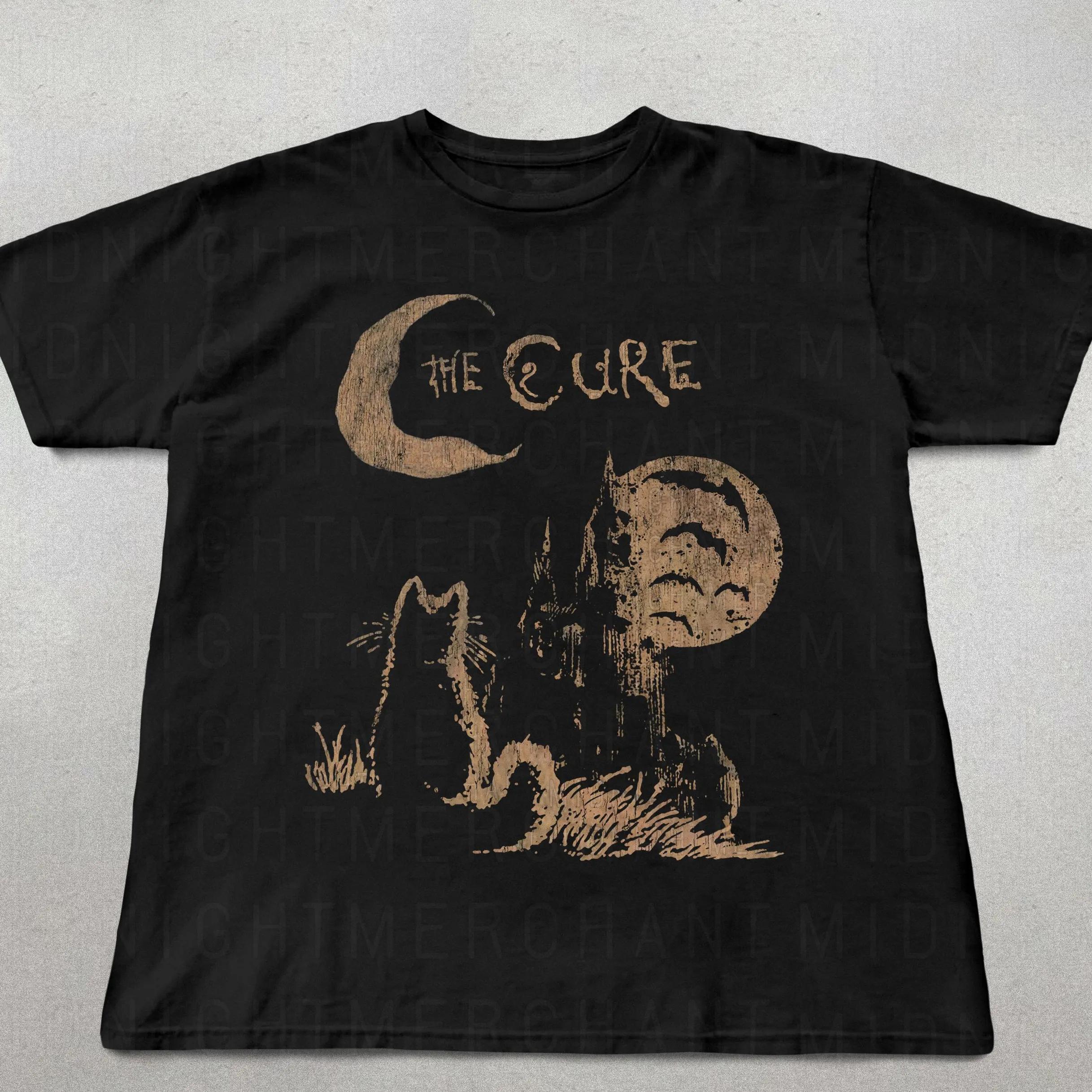 

The Cure Cat Tee, 90s Alt Indie Rock, Unisex Shirt Cat Lover Gifts, The Cure Fan Gifts, Band Tee, The Cure Graphic Tee Men Tee 4XL