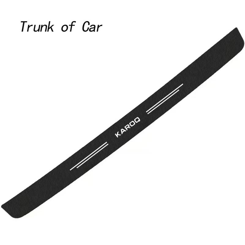 Car Door Sill Carbon Fiber Sticker Threshold Side Anti Scratch Tape Waterproof Decal for Skoda KAROQ Car Styling