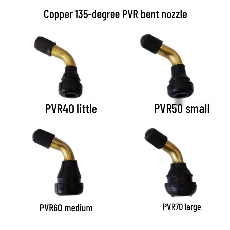 Leakproof Bent Tubeless Tire Valve for EVs and Motorcycles PVR50/PVR70