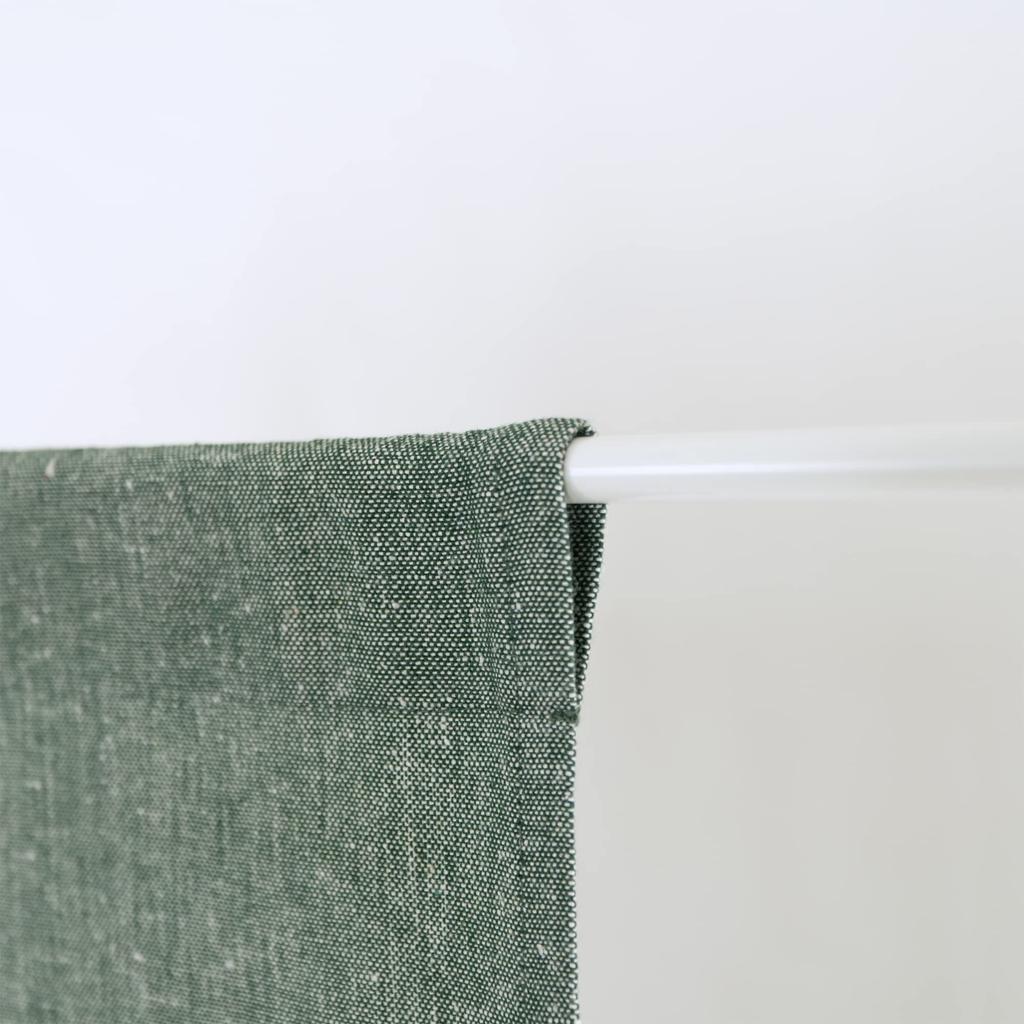 narumikk Noren Shardamu Cotton Blend Material Plain Made in India Noren Noren with Center Crack Approximately Width 85cm x Length 150cm Green (Size