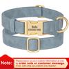 Personalized Dog Collar PU Leather Dog Collars Free Custom Metal Buckle Pet Necklace for Small Medium Large Dogs Pitbull Bulldog