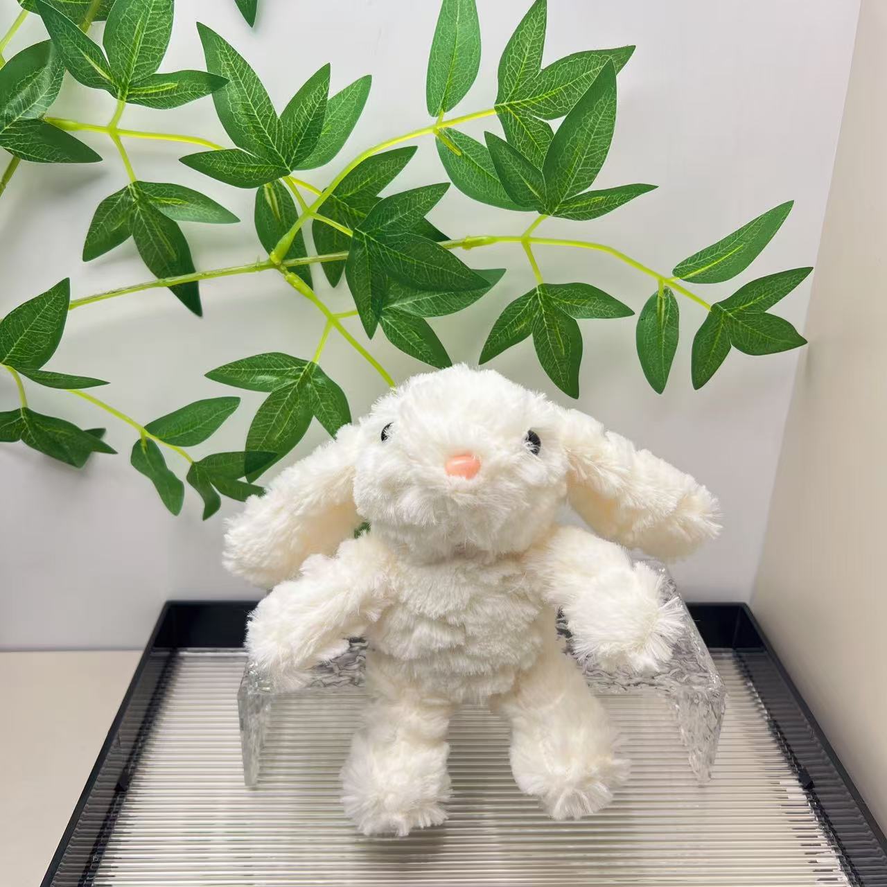 

New Bonnie Rabbit Plush Toy Gift Wholesale Baby Grabbing Machine Cute Keychain Pendant DIY Doll белый