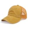 Unisex Washed Cotton Baseball Cap Vintage Solid Color Adjustable Casual Mesh Truck Caps Men Women Summer Outdoor Streetwear Hat