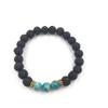 Unisex Rainbow Volcanic Stone Bracelets - European & American Couple Sets