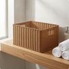 Rectangular Woven Basket Easy To Clean Woven Storage Basket Decorative Long-Lasting for Home Organization