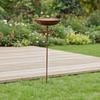 Cast Iron Outdoor Bird Bath Five Prongs Base Rust Resistant Bird Drinking Station Heavy Duty Tipping Eve Feeding Stations Lawn