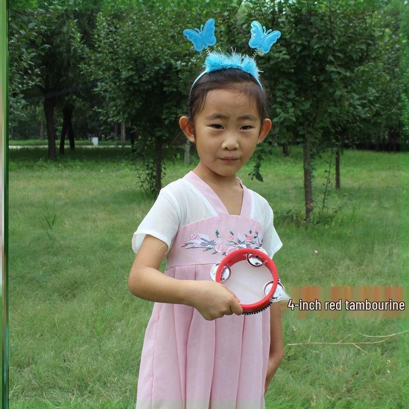Little Guli Red Performance Tambourine for Drummers and Shaker Players - Available in Small and Large Sizes