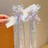 Ancient Style Hanfu Princess Butterfly Hair Clips with Long Ribbons - Children's Chinese Fairy Hair Accessories (Pair)