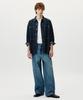 Nopeimeoseu Carpenter Pocket Denim Shirts (Blue)