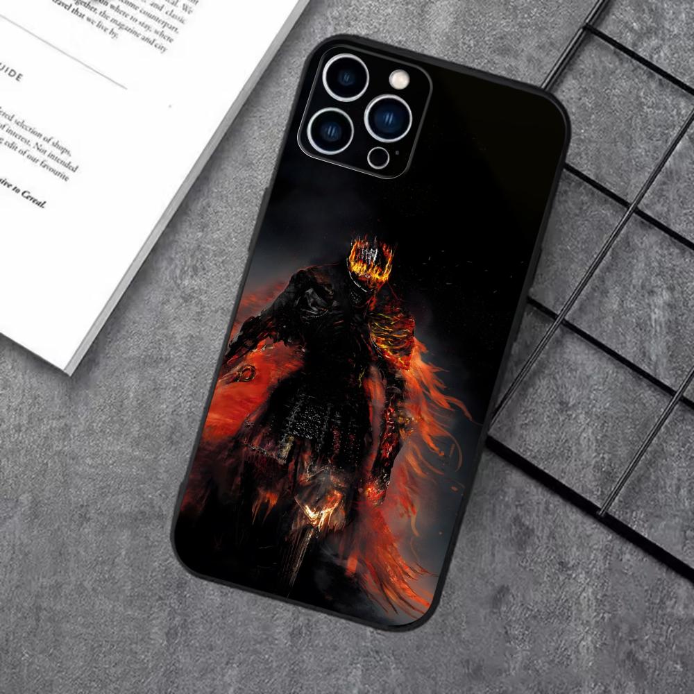 Classic game DARK SOULS Phone Case For iPhone17 16 16e 15 14 13 12 11 Plus Mini Pro Max Soft black Shockproof Cover